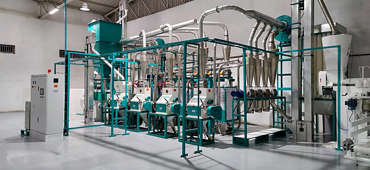 Maize roller mills inside the Pure Foods factory